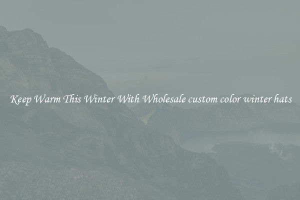 Keep Warm This Winter With Wholesale custom color winter hats