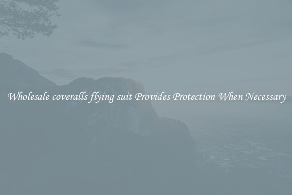 Wholesale coveralls flying suit Provides Protection When Necessary