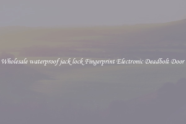 Wholesale waterproof jack lock Fingerprint Electronic Deadbolt Door 