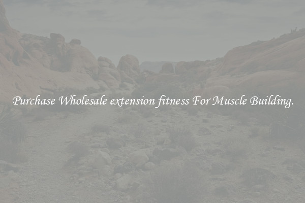 Purchase Wholesale extension fitness For Muscle Building.