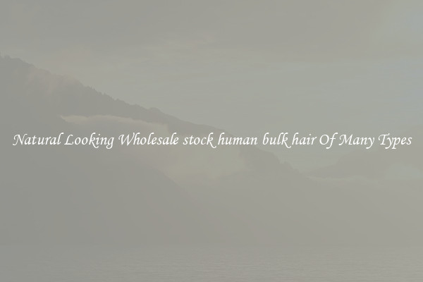 Natural Looking Wholesale stock human bulk hair Of Many Types