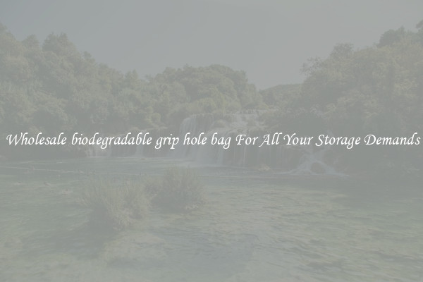 Wholesale biodegradable grip hole bag For All Your Storage Demands