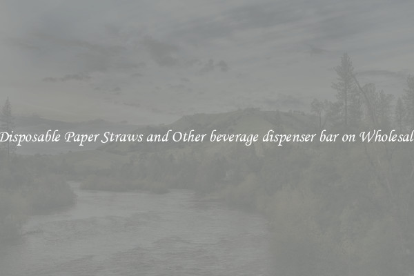 Disposable Paper Straws and Other beverage dispenser bar on Wholesale