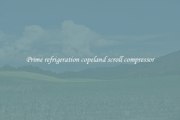 Prime refrigeration copeland scroll compressor
