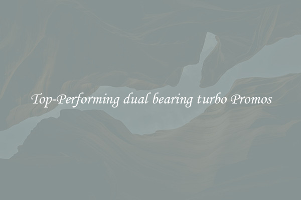 Top-Performing dual bearing turbo Promos